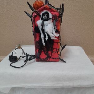 Halloween Orange Haunted House  Size:OS  Handmade